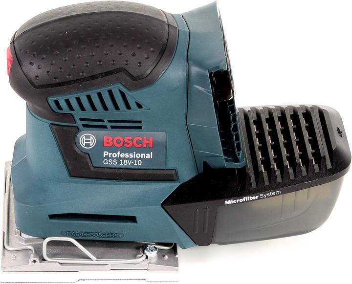 Actual product image Bosch Professional Bosch GSS 18V-10 battery orbital sander 18V + 2x battery 2.0Ah + charger + L-Boxx (Sander)