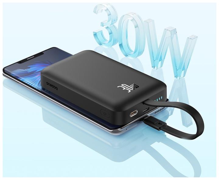 Actual product image Baseus Powerbank Magnetic Mini 10000mAh 30W MagSafe (black) (10000 mAh, 30 W, 37 Wh)