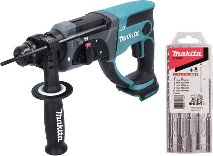 Produktbild Makita DHR 202 Z Akku Kombihammer 18 V 2,0 J SDS Plus + 5 tlg. Bohrer Set - ohne Akku, ohne Ladegerä (Akkubetrieb)