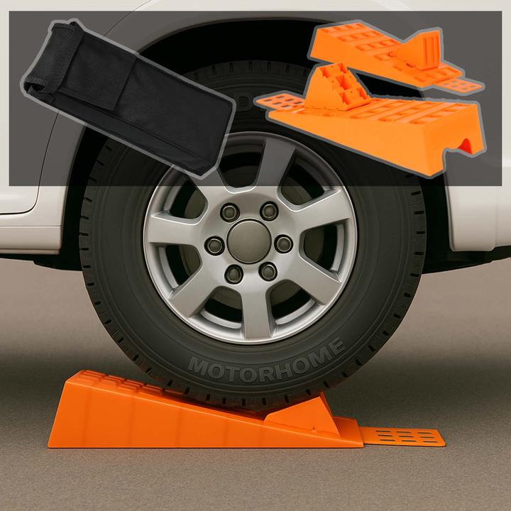Immagine prodotto Wiltec Auffahrkeil 2er Set Wohnwagen Stufenkeil 3,5t Ausgleichskeil Wohnmobil