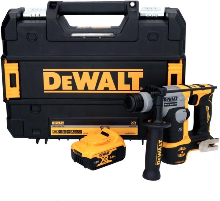 Actual product image DeWalt DCH 172 Cordless hammer drill 18 V 16 mm 1.4 Joule SDS plus Brushless + 1x rechargeable battery 5.0 (Rechargeable battery operated)