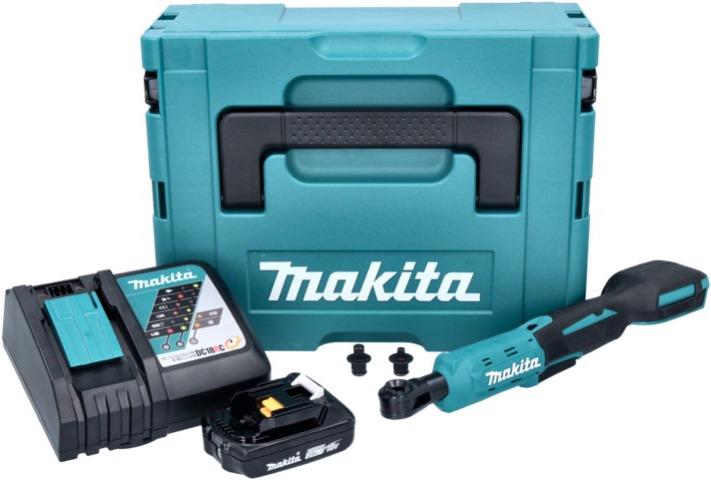 Actual product image Makita PWR 180 RA1J Battery ratchet screwdriver 18 V 47.5 Nm 1/4" 3/8" + 1x battery 2.0 Ah + charger + Mak (1/4")