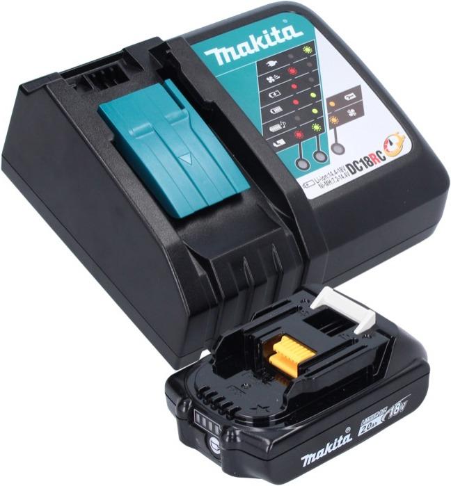Actual product image Makita PWR 180 RA1J Battery ratchet screwdriver 18 V 47.5 Nm 1/4" 3/8" + 1x battery 2.0 Ah + charger + Mak (1/4")