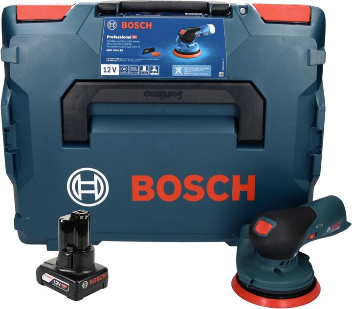 Immagine prodotto Bosch Professional Bosch GEX 12V-125 Levigatrice rotorbitale professionale a batteria 12 V 125 mm Brushless + 1x (Levigatrici rotorbitali)