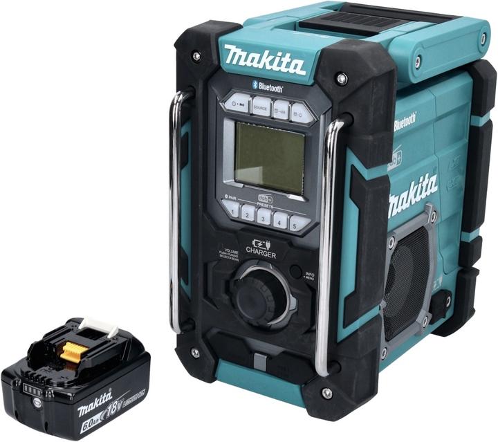 Produktbild Makita DMR 301 G1 Akku Baustellenradio 12 V max. - 18 V DAB / DAB+ / Bluetooth + 1x Akku 6,0 Ah - oh (AM, FM, DAB+, DAB, Bluetooth)