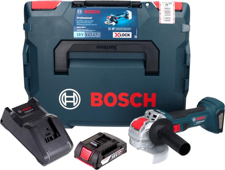 Produktbild Bosch Professional Bosch GWX 18V-7 Professional Akku Winkelschleifer 18 V 125 mm Brushless X-LOCK + 1x Akku 2,0 Ah + La (125 mm)