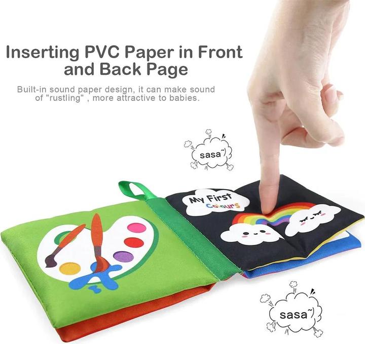 Image du produit Activity Board Livres en tissu Livres doux pour bébés Livres silencieux pour bébés jouets d'éveil pour les