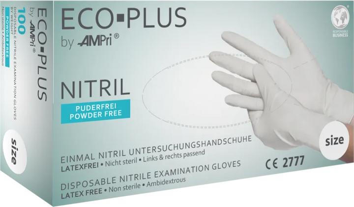 Immagine prodotto Ampri Gants nitrile jetables - Eco Plus / Non poudrés, sans latex XL (Largeur : 105-125 mm)