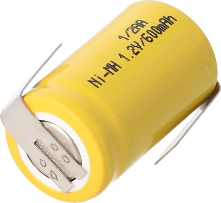 Immagine prodotto AccuCell Batteria 1/2AA con alette di saldatura a Z (1 pz., 600 mAh, Batteria + Caricabatterie)