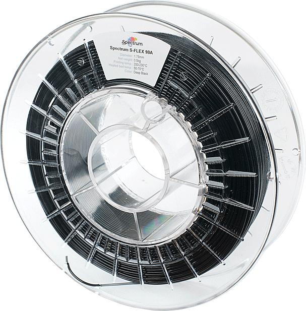Immagine prodotto Filamento TPU S-Flex 98A nero 0,5 kg 1,75 mm (TPU, 1.75 mm, 500 g, Nero)