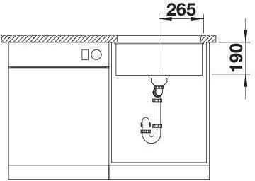 Image du produit Blanco Rotan 500-U (Evier sous plan, 53 cm, 46 cm)