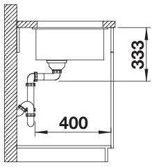 Image du produit Blanco Rotan 500-U (Evier sous plan, 53 cm, 46 cm)