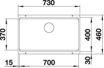 Productafbeelding Blanco Etagon 700-U (Aanrecht, 46 cm, 73 cm)