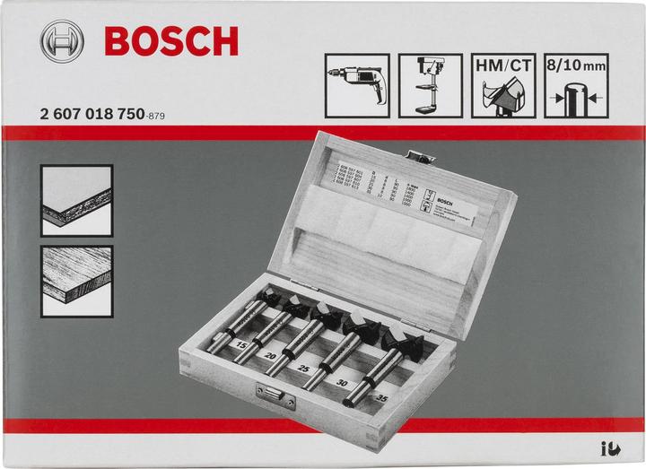 Immagine prodotto Bosch Professional Zubehör Set di punte Forstner 5 pezzi (15-35 mm)