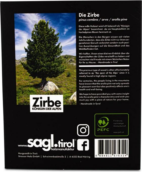 Produktbild ZNatur Zirben Holz Herz Geschenk Deko mit Gravur Gute Besserung No.9