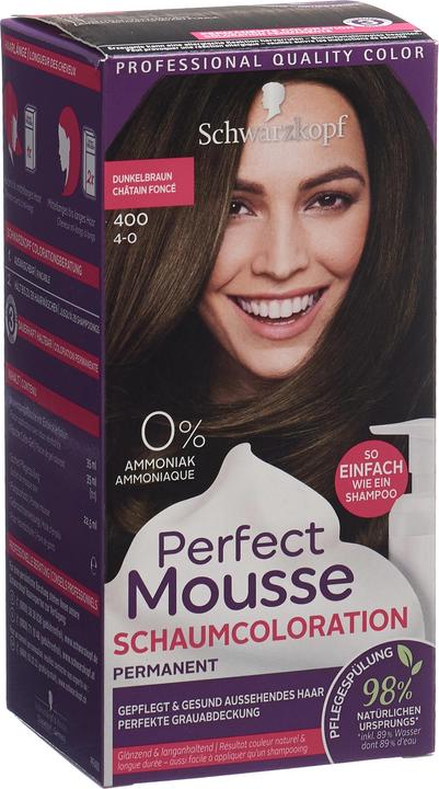 Image du produit Schwarzkopf Perfect Mousse Coloration de mousse (400 brun foncé)