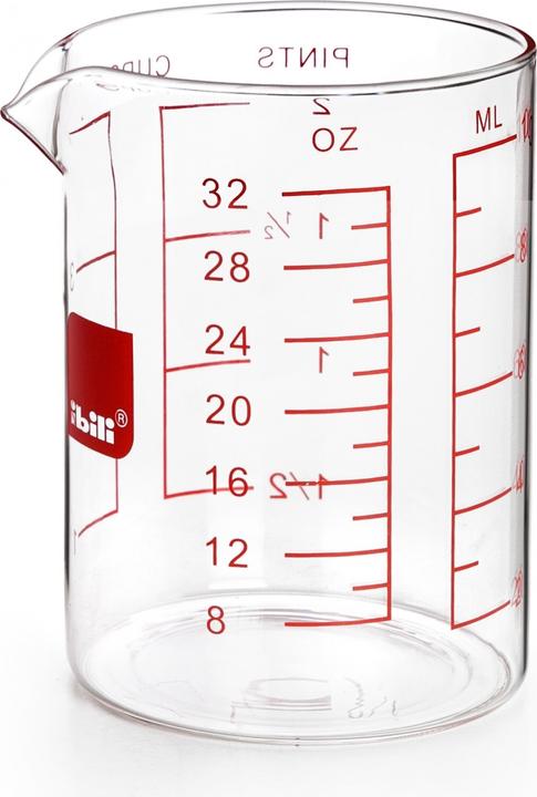 Image du produit Ibili Messbecher Kristall 1 Liter Ideal zum Abmessen von Flüssigkeiten und Zutaten (1000 ml)