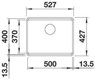 Produktbild Blanco Etagon 500-F (Einbauspüle, 52.70 cm, 42.70 cm)
