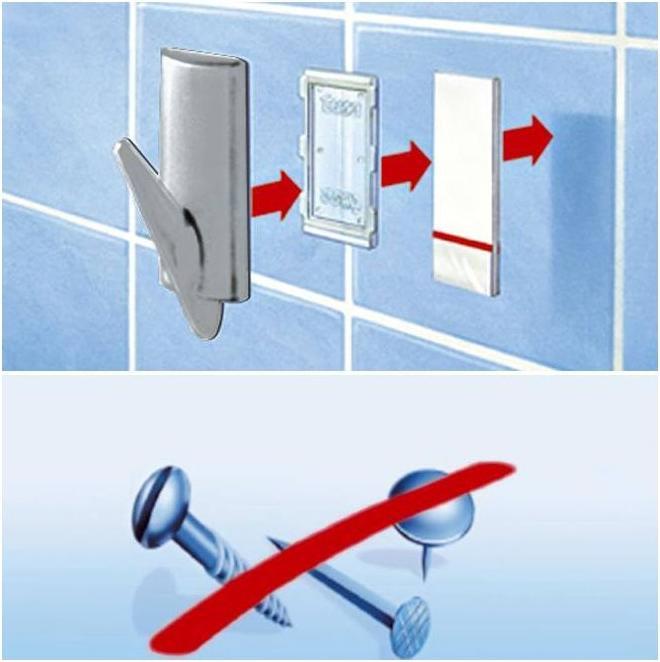Actual product image tesa Self adhesive hooks