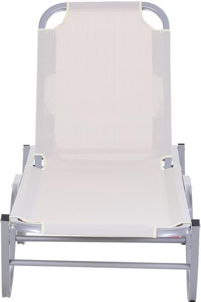 Immagine prodotto Outsunny Lettino prendisole con schienale regolabile (188 cm)