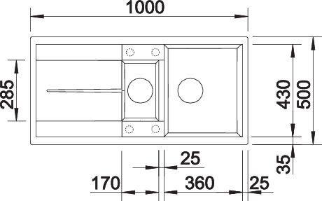 Productafbeelding Blanco Metra 6 S (Aanrecht, 100 cm, 50 cm)