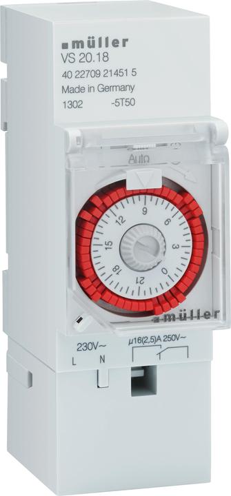 müller Zeitschaltuhr 230VAC  24-Stunden 35mm