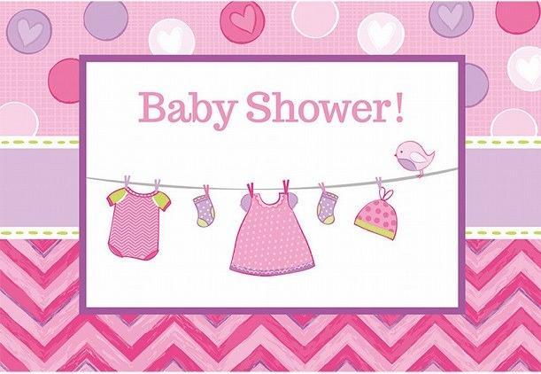 Actual product image Amscan Baby Shower Girl Invitations