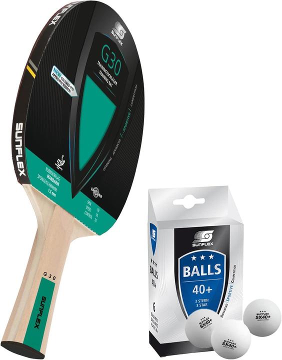Immagine prodotto Sunflex Tischtennisschläger G30 mit ITTF-zertifiziertem Belag
