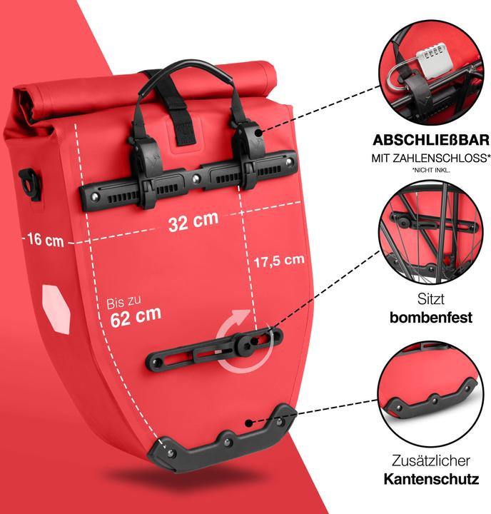 Actual product image Valkental ValkBasic (28 l, Luggage carrier bag)