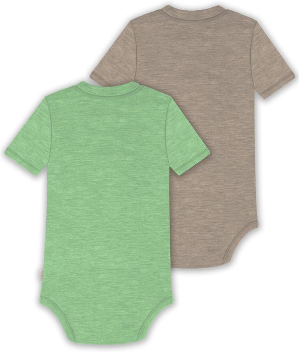 Actual product image Normani Set of 2 baby merino short-sleeved body "Tihoi" - 9321 (80)