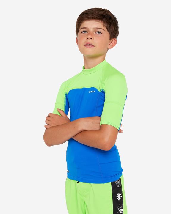Produktbild Olaian UV-Shirt Kinder 500 grün/blau (8, 9, 10)