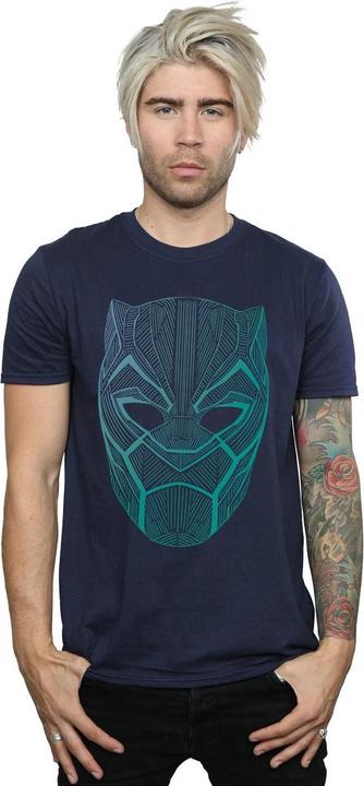 Actual product image Mens Black Panther Tribal Mask T-Shirt (3XL)