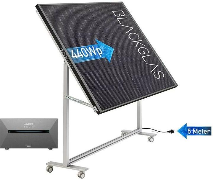 Actual product image Blackglas Solar system ECOstoragePRO 440 W (440 W)