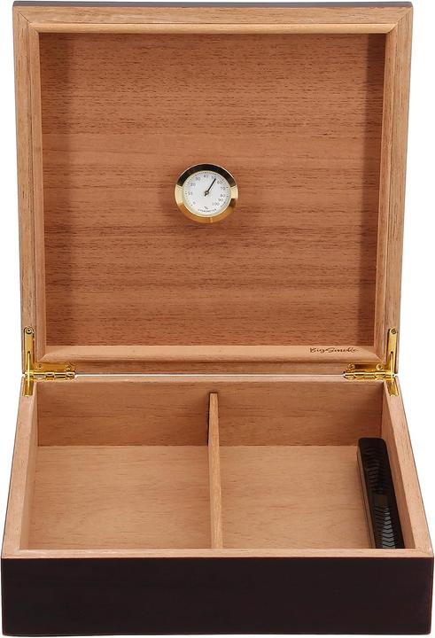 Produktbild Big Smoke Humidor brown, humidifier, hygrometer, one divider, 30 cig (30)