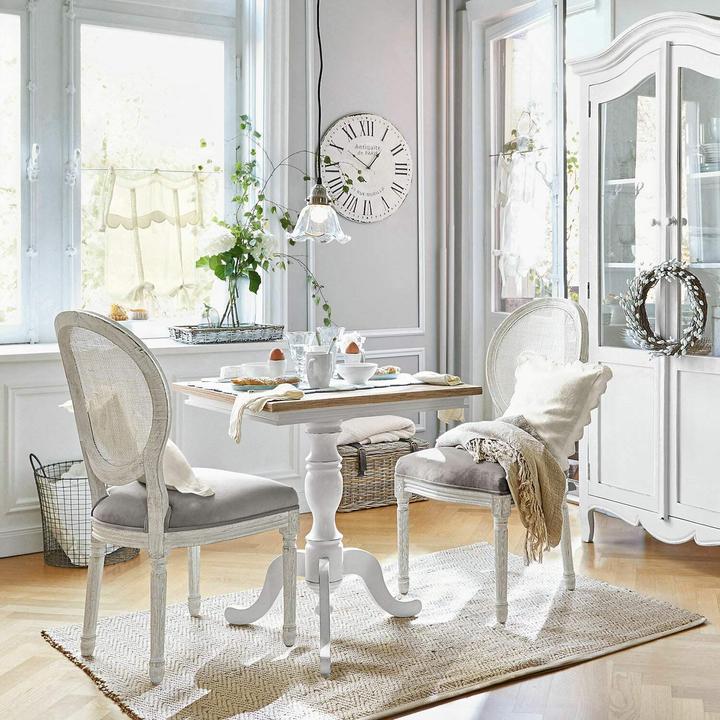 Actual product image Loberon Clock Rue Murillo antique white/black (57 cm)