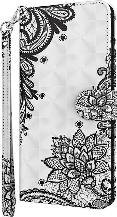 Image du produit Cover-Discount iPhone 13 - Étui effet paillettes fleurs noir (Apple iPhone 13)