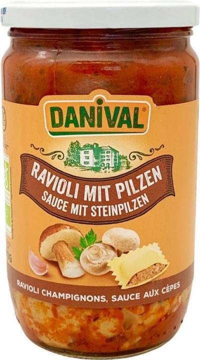 Image du produit Danival Raviolis aux champignons en sauce aux cèpes Bio (670 g)