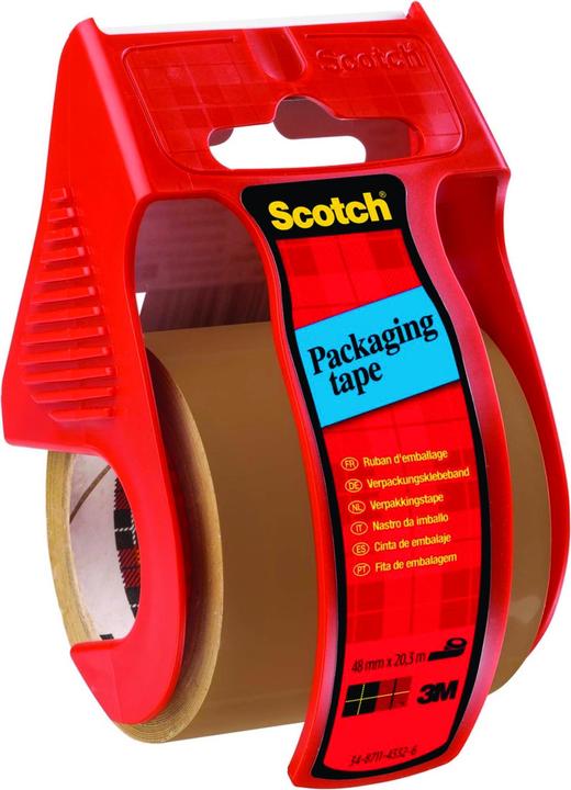 Produktbild Scotch Mini-Abroller für (C.5020.D) Bänder, verpackt im Klebeband-Set, 48 mm x 20,3 m, rot