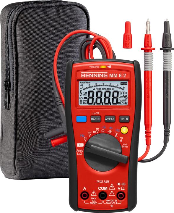 Produktbild Benning Hand-Multimeter digital MM 6-2 (CAT III 1000V, CAT IV 600V)