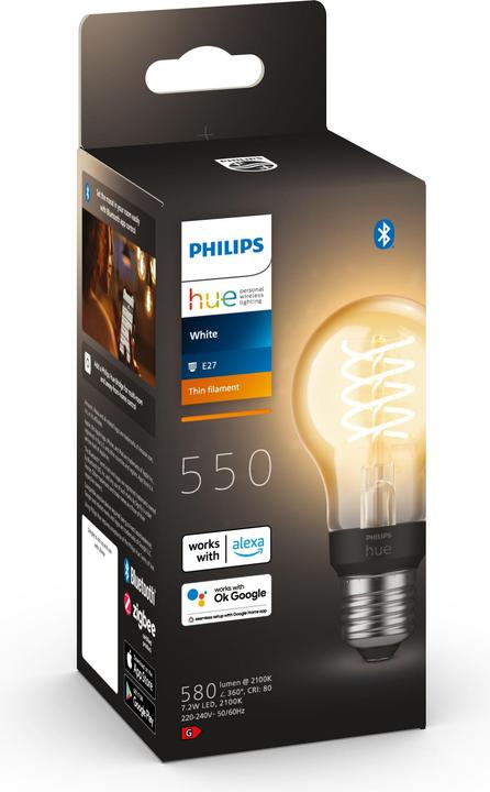 Immagine prodotto Philips Hue Tonalità Bianco BT (E27, 7 W, 550 lm, 1 x, G)