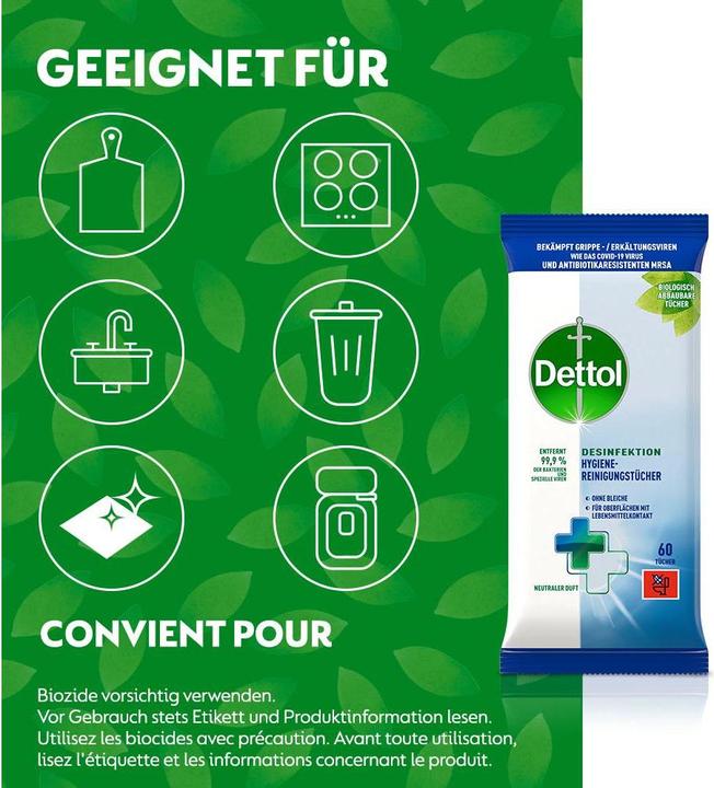 Actual product image Dettol Disinfectant cleaning wipes