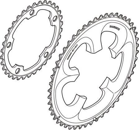 Actual product image Shimano Ultegra FC-6750 chainring (50)