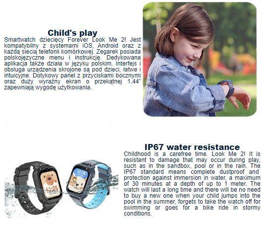 Image du produit Forever Smartwatch GPS WiFi 4G Kids KW-510 black (4G)