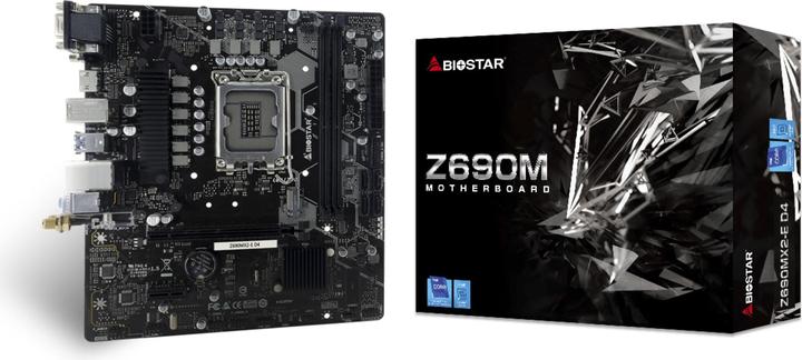Image du produit Biostar Z690MX2-E D4 (LGA 1700, Intel Z690H, mATX)