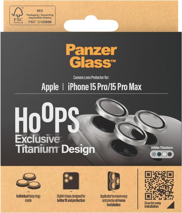 Image du produit PanzerGlass Hoops Camera Lens Protector (1 pièce(s), Apple iPhone 15 Pro Max, Apple iPhone 15 Pro)