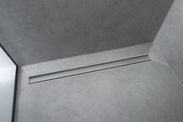 Produktbild hansgrohe Duschrinne RainDrain Match, mit höhenverstellbarem Rahmen 800 mm, mattschwarz (800 mm)