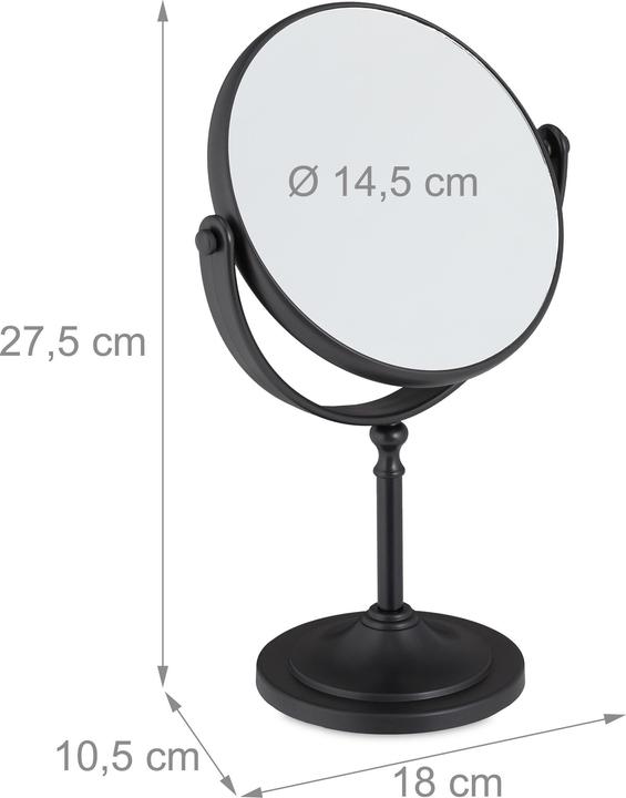 Image du produit Relaxdays Miroir cosmétique (18 x 10,5 x 27,5 cm)