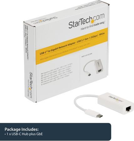 Produktbild StarTech USB-C to Gigabit Adapter (USB-C, RJ45 Gigabit Ethernet (1x))