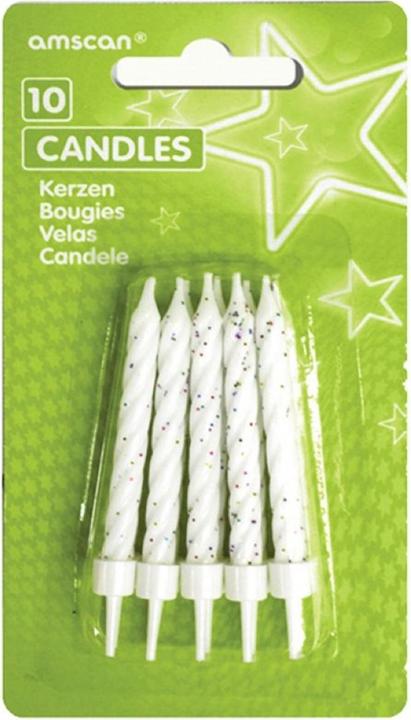 Produktbild Amscan 10 Geburtstagskerzen weiss (10 x)