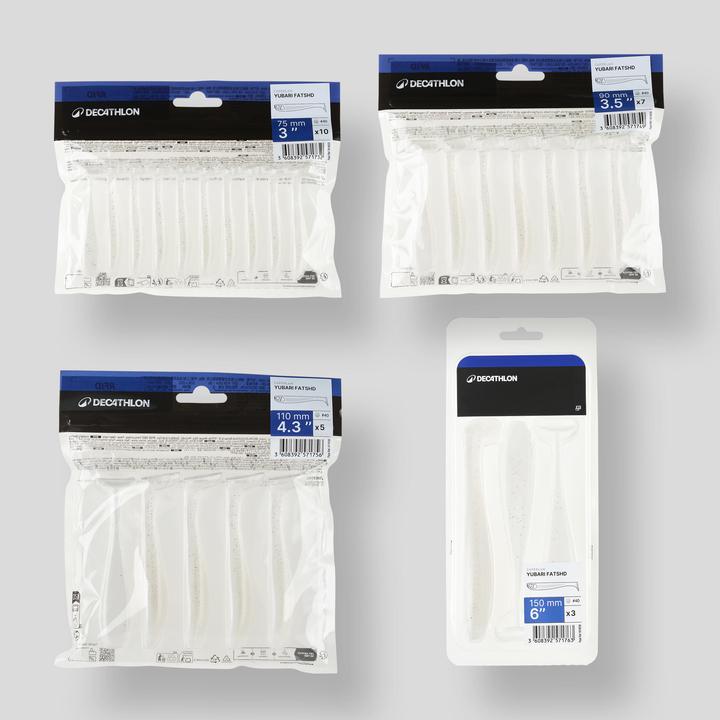 Image du produit Caperlan Leurre souple pêche YUBARI FATSHAD avec attractant Blanc (15 cm)